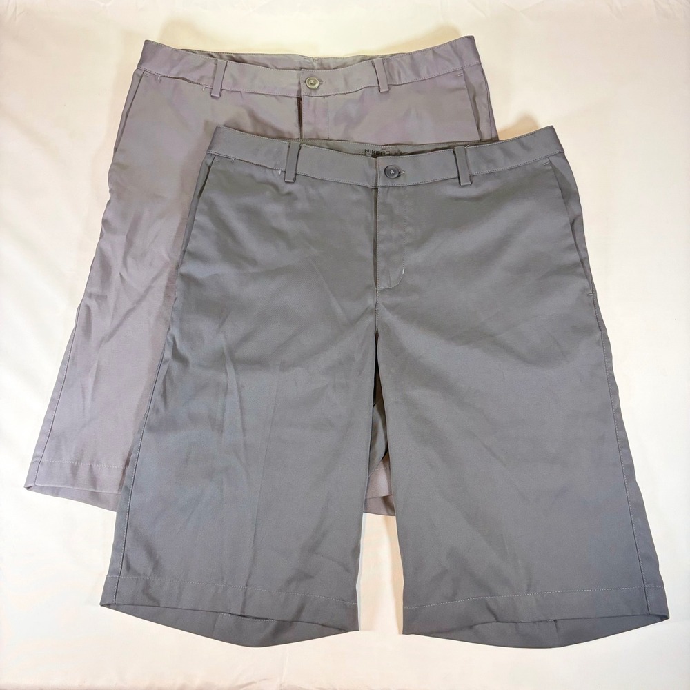 Nike Boys XL Golf Shorts Bundle 2 Pairs Dark Grey Light Gray Dri FIT Adjustable